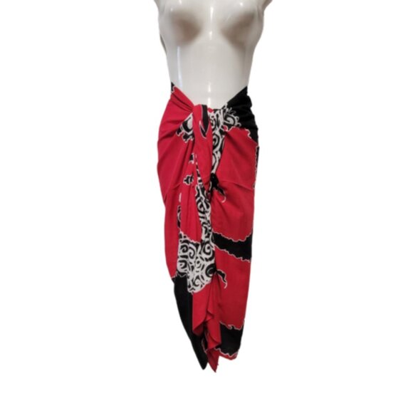Womens Sarong Cotton Wrap Handpainted Batik Wrapskirt Beach Pareo Beachwear-NEW - Picture 1 of 8